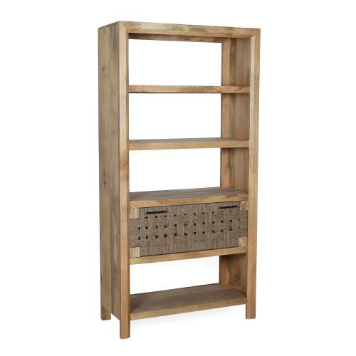 36x15x72" Shelf With Drawer,Natural