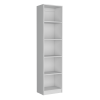 Home Xs Bookcase with 5-Tier Shelves and Slim Design -White -Office